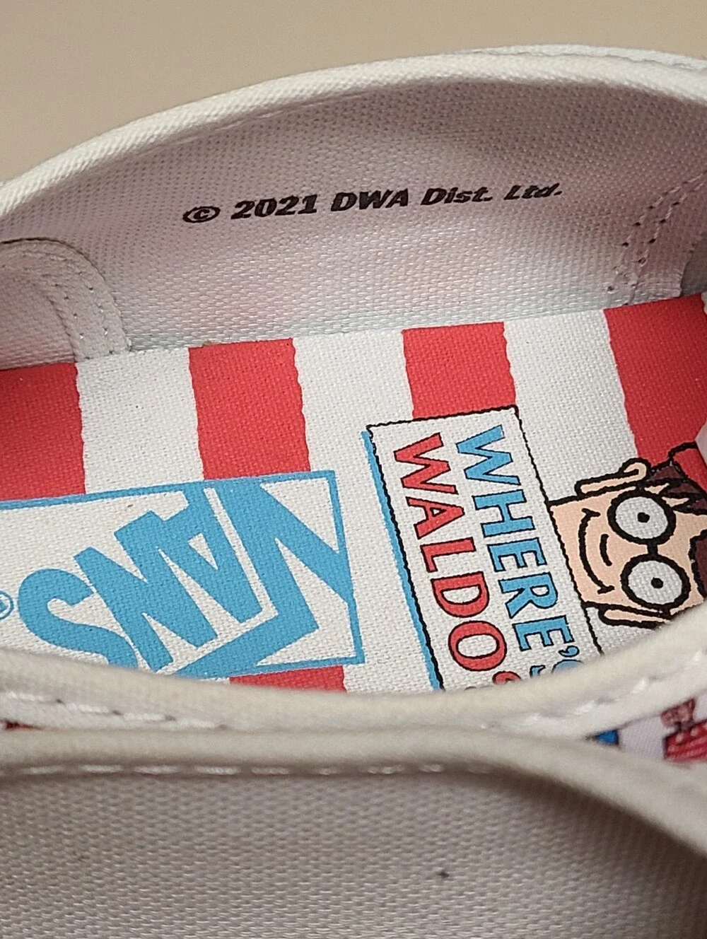 Vans X Where's Waldo ?  Authentic skateboard sneakers size 9.5